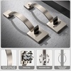 image:imageProbrico Double Sided Oil Rubbed Bronze Front Door HandleExteriorInterior Keyless Square Front Door HandlesetEntry Handleset with No Lock1PackSatin Nickel