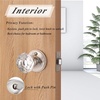 image:imageProbrico Faceted Crystal Door Knob with Lock Heavy Duty Glass BedBath Privacy Lock with Brushed Nickel Rosette1 Pack