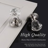 image:imageProbrico Faceted Crystal Door Knob with Lock Heavy Duty Glass BedBath Privacy Lock with Brushed Nickel Rosette1 Pack
