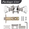 image:imageProbrico Faceted Crystal Door Knob with Lock Heavy Duty Glass BedBath Privacy Lock with Brushed Nickel Rosette1 Pack
