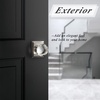 image:imageProbrico Glass Door Knob Interior Crystal Closet Door Knobs with Square Brushed Nickel Plate Heavy Duty Passage Door Knobs for Closet and Hall Doors 1 Pack