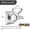 image:imageProbrico Glass Door Knob Interior Crystal Closet Door Knobs with Square Brushed Nickel Plate Heavy Duty Passage Door Knobs for Closet and Hall Doors 1 Pack