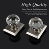 image:imageProbrico Glass Door Knob Interior Crystal Closet Door Knobs with Square Brushed Nickel Plate Heavy Duty Passage Door Knobs for Closet and Hall Doors 1 Pack