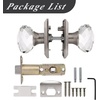 image:imageProbrico Glass Door Knob Interior Crystal Closet Door Knobs with Square Brushed Nickel Plate Heavy Duty Passage Door Knobs for Closet and Hall Doors 1 Pack