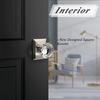image:imageProbrico Glass Door Knob Interior Crystal Closet Door Knobs with Square Brushed Nickel Plate Heavy Duty Passage Door Knobs for Closet and Hall Doors 1 Pack