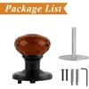 image:imageProbrico Half Dummy Door Knob Interior for HallwayCloset 1 Pack NonTurning Single Dummy Crystal Door Knobs Diamond Dark Brown Glass Door Knobs with Black Round Rosette
