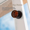 image:imageProbrico Half Dummy Door Knob Interior for HallwayCloset 1 Pack NonTurning Single Dummy Crystal Door Knobs Diamond Dark Brown Glass Door Knobs with Black Round Rosette