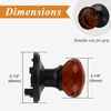 image:imageProbrico Half Dummy Door Knob Interior for HallwayCloset 1 Pack NonTurning Single Dummy Crystal Door Knobs Diamond Dark Brown Glass Door Knobs with Black Round Rosette