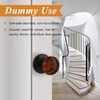 image:imageProbrico Half Dummy Door Knob Interior for HallwayCloset 1 Pack NonTurning Single Dummy Crystal Door Knobs Diamond Dark Brown Glass Door Knobs with Black Round Rosette