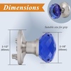 image:imageProbrico Heavy Duty Dummy Door Knob for HallwayCloset 1 Pack Inactive Half NonTurning Door Knobs Interior Blue Diamond Shape Crystal Door Knobs with Brushed Nickel Round Rosette