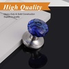 image:imageProbrico Heavy Duty Dummy Door Knob for HallwayCloset 1 Pack Inactive Half NonTurning Door Knobs Interior Blue Diamond Shape Crystal Door Knobs with Brushed Nickel Round Rosette