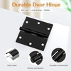 image:imageProbrico Interior Black Door Hinges 35 X 35 Inch Door Hinges with Square Corners Black Hinges for Doors 12 PackBlack