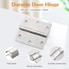 image:imageProbrico Interior Black Door Hinges 35 X 35 Inch Door Hinges with Square Corners Black Hinges for Doors 12 PackBrushed Nickel