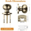 image:imageProbrico Interior Door Knob for Hallway Black Door Knobs Closet Door Knob Passage Door Knob with Round Ball Knob 6 PackAntique Brass