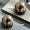 image:imageProbrico Interior Door Knob for Hallway Black Door Knobs Closet Door Knob Passage Door Knob with Round Ball Knob 6 PackAntique Brass