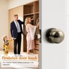 image:imageProbrico Interior Door Knob for Hallway Black Door Knobs Closet Door Knob Passage Door Knob with Round Ball Knob 6 PackAntique Brass