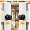 image:imageProbrico Interior Door Knob for Hallway Black Door Knobs Closet Door Knob Passage Door Knob with Round Ball Knob 6 PackBlack