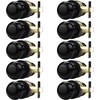 image:imageProbrico Interior Door Knob for Hallway Black Door Knobs Closet Door Knob Passage Door Knob with Round Ball Knob 6 PackBlack
