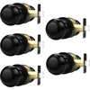 image:imageProbrico Interior Door Knob for Hallway Black Door Knobs Closet Door Knob Passage Door Knob with Round Ball Knob 6 PackBlack