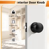 image:imageProbrico Interior Door Knob for Hallway Black Door Knobs Closet Door Knob Passage Door Knob with Round Ball Knob 6 PackBlack