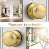 image:imageProbrico Interior Door Knob for Hallway Black Door Knobs Closet Door Knob Passage Door Knob with Round Ball Knob 6 PackBrushed Brass