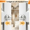 image:imageProbrico Interior Door Knob for Hallway Black Door Knobs Closet Door Knob Passage Door Knob with Round Ball Knob 6 PackBrushed Nickel