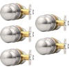 image:imageProbrico Interior Door Knob for Hallway Black Door Knobs Closet Door Knob Passage Door Knob with Round Ball Knob 6 PackBrushed Nickel