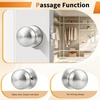 image:imageProbrico Interior Door Knob for Hallway Black Door Knobs Closet Door Knob Passage Door Knob with Round Ball Knob 6 PackBrushed Nickel