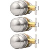 image:imageProbrico Interior Door Knob for Hallway Black Door Knobs Closet Door Knob Passage Door Knob with Round Ball Knob 6 PackBrushed Nickel