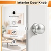 image:imageProbrico Interior Door Knob for Hallway Black Door Knobs Closet Door Knob Passage Door Knob with Round Ball Knob 6 PackBrushed Nickel