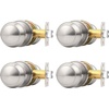 image:imageProbrico Interior Door Knob for Hallway Black Door Knobs Closet Door Knob Passage Door Knob with Round Ball Knob 6 PackBrushed Nickel