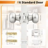 image:imageProbrico Interior Door Knob for Hallway Black Door Knobs Closet Door Knob Passage Door Knob with Round Ball Knob 6 PackBrushed Nickel