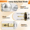 image:imageProbrico Interior Door Knob for Hallway Black Door Knobs Closet Door Knob Passage Door Knob with Round Ball Knob 6 PackBrushed Nickel