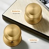 image:imageProbrico Interior Door Knob for Hallway Black Door Knobs Closet Door Knob Passage Door Knob with Round Ball Knob 6 PackChampagne Bronze