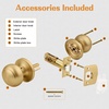 image:imageProbrico Interior Door Knob for Hallway Black Door Knobs Closet Door Knob Passage Door Knob with Round Ball Knob 6 PackChampagne Bronze