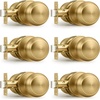 image:imageProbrico Interior Door Knob for Hallway Black Door Knobs Closet Door Knob Passage Door Knob with Round Ball Knob 6 PackChampagne Bronze