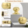 image:imageProbrico Interior Door Knob for Hallway Black Door Knobs Closet Door Knob Passage Door Knob with Round Ball Knob 6 PackGold