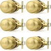 image:imageProbrico Interior Door Knob for Hallway Black Door Knobs Closet Door Knob Passage Door Knob with Round Ball Knob 6 PackGold