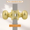 image:imageProbrico Interior Door Knob for Hallway Black Door Knobs Closet Door Knob Passage Door Knob with Round Ball Knob 6 PackGold