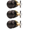 image:imageProbrico Interior Door Knob for Hallway Black Door Knobs Closet Door Knob Passage Door Knob with Round Ball Knob 6 PackOil Rubbed Bronze