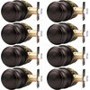 image:imageProbrico Interior Door Knob for Hallway Black Door Knobs Closet Door Knob Passage Door Knob with Round Ball Knob 6 PackOil Rubbed Bronze