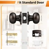 image:imageProbrico Interior Door Knob for Hallway Black Door Knobs Closet Door Knob Passage Door Knob with Round Ball Knob 6 PackOil Rubbed Bronze