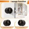 image:imageProbrico Interior Door Knob for Hallway Black Door Knobs Closet Door Knob Passage Door Knob with Round Ball Knob 6 PackOil Rubbed Bronze