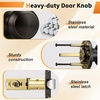 image:imageProbrico Interior Door Knob for Hallway Black Door Knobs Closet Door Knob Passage Door Knob with Round Ball Knob 6 PackOil Rubbed Bronze