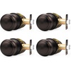 image:imageProbrico Interior Door Knob for Hallway Black Door Knobs Closet Door Knob Passage Door Knob with Round Ball Knob 6 PackOil Rubbed Bronze