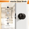 image:imageProbrico Interior Door Knob for Hallway Black Door Knobs Closet Door Knob Passage Door Knob with Round Ball Knob 6 PackOil Rubbed Bronze