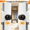 image:imageProbrico Interior Door Knob for Hallway Black Door Knobs Closet Door Knob Passage Door Knob with Round Ball Knob 6 PackOil Rubbed Bronze