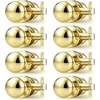image:imageProbrico Interior Door Knob for Hallway Black Door Knobs Closet Door Knob Passage Door Knob with Round Ball Knob 6 PackPolished Brass