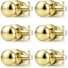 image:imageProbrico Interior Door Knob for Hallway Black Door Knobs Closet Door Knob Passage Door Knob with Round Ball Knob 6 PackPolished Brass