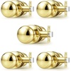 image:imageProbrico Interior Door Knob for Hallway Black Door Knobs Closet Door Knob Passage Door Knob with Round Ball Knob 6 PackPolished Brass